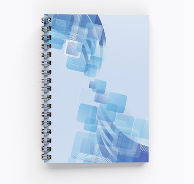 RJPRINTS 3D Square A5 Notebook Unruled 160 Pages(Shades of Blue)
