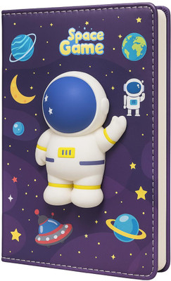 Nubby Dotss 3D Squishy Space A5 Planner Ruled pages 100 Pages(Dark Blue)