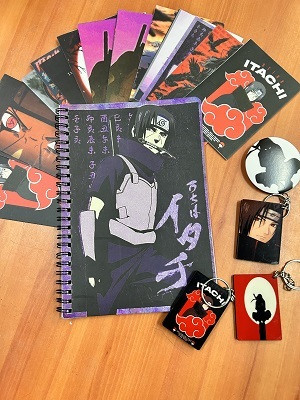 craft maniacs ITACHI UCHIHA GIFTING COMBO A5 Diary RULED 120 Pages(Multicolor)