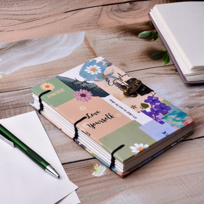 omar craft 1 A4 Diary unruled 200 Pages(Multicolor)