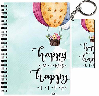 craft maniacs A5 NOTEBOOK + KEYCHAIN COLLECTION A5 Note Pad RULED 160 Pages(Multicolor)