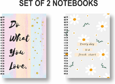 ROT RIX combo of 2 Notebooks A5 Diary Ruled 144 Pages(Multicolor, Pack of 2)