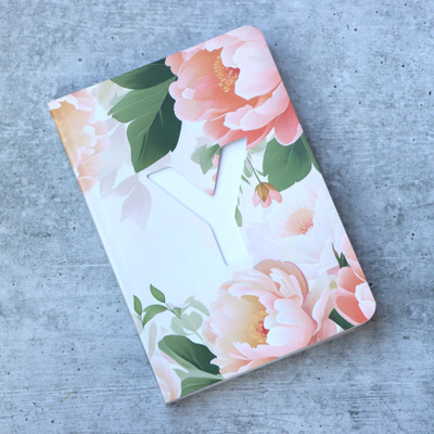 Mimikry Alphabet Initial A Premium Notebook Diary, 80 GSM, Floral Design A5 Notebook Ruled 192 Pages(Y)