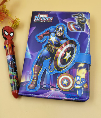Paper Bear Avenger Planner Notebook for Kids Regular Notebook Designer 80 Pages(Blue)