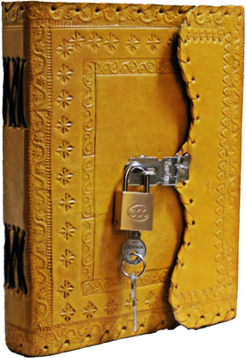 Anshika International leather diary A5 Notebook unruling 100 Pages(Yellow)