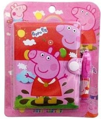 AGC Toys For Kids, Pig Small Pocket Diary with Small Pen for Kids Cute Cartoon A7 Diary Pig 60 Pages(Pink)