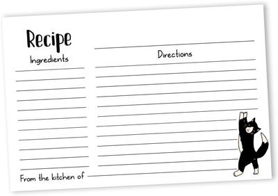 Inkdotpot Recipe Card Regular Planner Unruled 50 Pages(White, Pack of 50)
