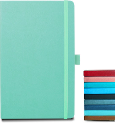 Doodle Pro Series Executive PU Leather Hardbound Diary With Pen Loop for Men & Women | A5 Organizer Ruled 160 Pages(Mint)