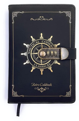 Wishbone NUMERICAL LOCK A5 Diary RULED 230 Pages(Black)