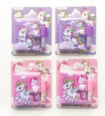 Bhive pack of 4 unicorn pocket diary A6 Diary single 50 Pages(Multicolor, Pack of 4)