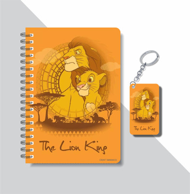 craft maniacs LION KING 2023 NOTEBOOK COLLECTION A5 Notebook RULED 160 Pages(Yellow)