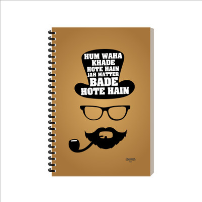 ESCAPER Dialogue Diary A5 Diary Ruled 160 Pages(Hum Waha Khade Hote)
