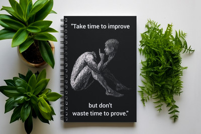 Graphic Word Motivational Notebook A5 Notebook unrulled 160 Pages(White)