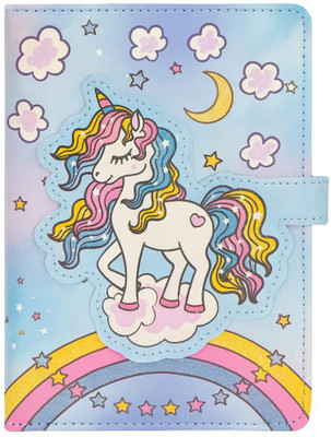 Nubby Dotss Unicorn Diary A5 Planner/Organizer mix 100 Pages(Light Blue)