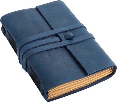 The Rajasthan Handicraft Handmade Journal Regular Journal Unroled 200 Pages(Blue)