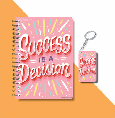 craft maniacs POSTERS 2023 DIARY & KEYCHAIN A5 Diary RULED 120 Pages(Multicolor)