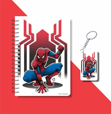 craft maniacs SPIDERMAN 2023 COLLECTION A5 Diary RULED 160 Pages(Multicolor)