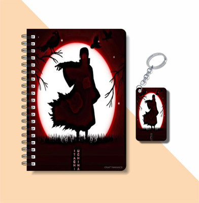 craft maniacs ITACHI UCHIHA COLLECTION A5 Diary RULED 160 Pages(White)