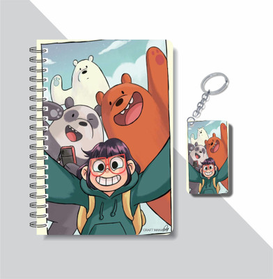 craft maniacs BARE BEARS 2023 COLLECTION A5 Notebook RULED 160 Pages(Multicolor)