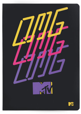 MTV Classic design notebook diary A5 Diary Ruled 200 Pages(Black::Yellow::Pink::Purple)