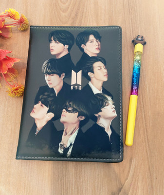 Paper Bear BTS A4 Diary Unrolled 70 Pages(Black, Pack of 2)