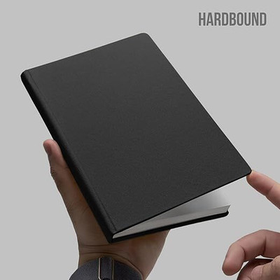 aflip Notebook200 Pages Hardcover Squared & Classic Lined Notebook cover Ruled Pages A5 Diary ruling 200 Pages(Black)