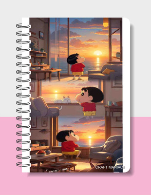 craft maniacs SHINCHAN DIARY 2025 A5 Notebook RULED 160 Pages(Multicolor)