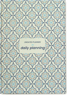 Happening Hippo Every Day Nondated Planner Diary, To-Do List for Gratitude Journal A5 Planner | 12-Month Undated Geometry Theme Planner to Reach Your Weekly & Monthly Goals. 100 Pages(GRAY Color)