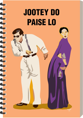 ESCAPER Jootey Do Paise Lo Dialogue Diary, Notebook For Men Boys & Gifting A5 Diary Ruled 160 Pages(Jootey Do Paise Lo)