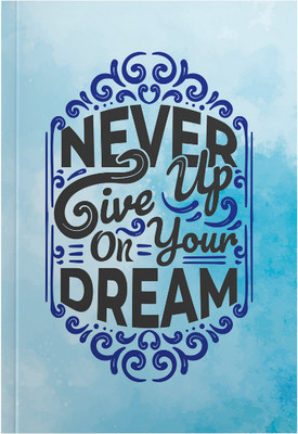 MOTOCUPID Never Give up A5 Notebook plain 160 Pages(Royal Blue)