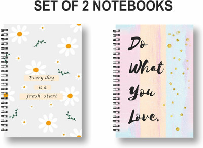 ROT RIX combo of 2 Notebooks A5 Diary Ruled 144 Pages(Multicolor, Pack of 2)