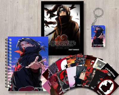 craft maniacs ITACHI UCHIHA GIFTING COMBO A5 Organizer RULED 120 Pages(Black)