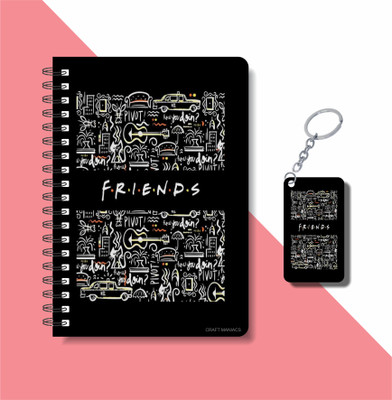 craft maniacs FRIENDS 2024 COLLECTION A5 Diary RULED 160 Pages(Multicolor)