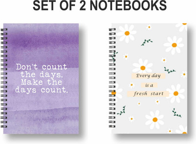 ROT RIX combo of 2 Notebooks A5 Diary Ruled 144 Pages(Multicolor, Pack of 2)