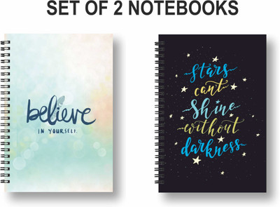 ROT RIX combo of 2 Notebooks A5 Diary Ruled 144 Pages(Multicolor, Pack of 2)