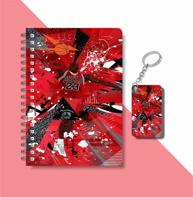craft maniacs 2023 JORDAN DIARY + KEYCHAIN A5 Notebook RULED 160 Pages(Multicolor)