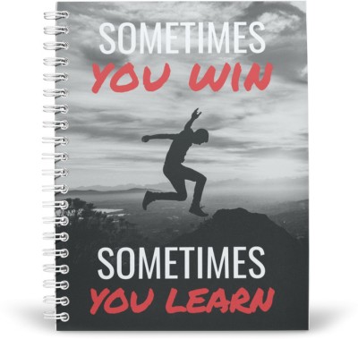 PurpleBees YOU WIN LEARN Quotes Diary A5 | Motivational Diary A5 Diary Unruled 160 Pages(Multicolor)