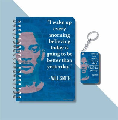 craft maniacs WILL SMITH 2023 DIARY & KEYCHAIN A5 Notebook RULED 120 Pages(Multicolor)