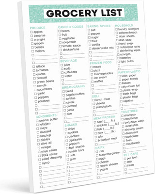 Inkdotpot Grocery list Planner Regular Planner Unruled 54 Pages(White)