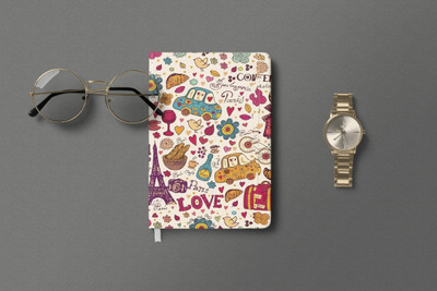AccuPrints Coffee hardbound Diary A5 Diary Ruled 200 Pages(Multicolor)