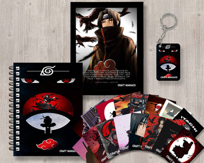 craft maniacs ITACHI UCHIHA GIFTING COMBO A5 Organizer RULED 120 Pages(Black)