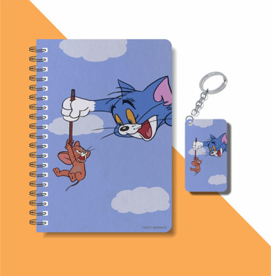 craft maniacs TOM & JERRY A5 Notebook RULED 160 Pages(Multicolor)