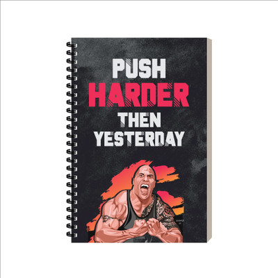 ESCAPER Harder Then Yesterday Fitness Diary Ideal Gift for Men, Boys A5 Diary Ruled 160 Pages(Push Harder Then Yesterday)