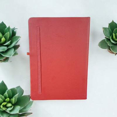 FINARO Journal Diary Note Book A5 Diary Ruled 160 Pages(Red)