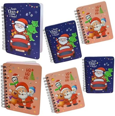 AMANVANI Christmas Diary, Diary Notebook, Santa Claus Gift Mini Diary Ruled 100 Pages(Multicolor, Pack of 12)