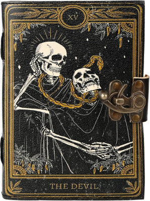 Panoply Leather Handcrafted Leather Journal B6 Diary Unruled 200 Pages(Black)