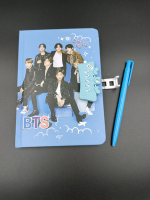 Paper Bear BT21 A5 Diary Unruled 150 Pages(Light Blue)