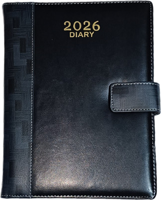 ShreeGanadhish 2026 Organizer/Executive/Planner/Notebook|Month Cut|Sunday Half Page|24X18X3CM Regular Diary GSM-80| Ruled 365 Pages(Charcoal)