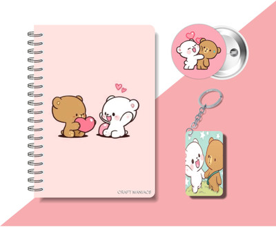 craft maniacs MILK & MOCHA COLLECTIONN A5 Diary RULED 160 Pages(Multicolor)