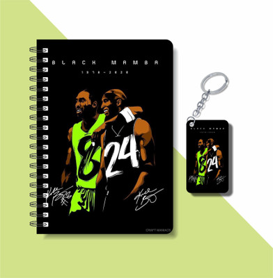 craft maniacs 2023 KOBE DIARY + KEYCHAIN A5 Notebook RULED 160 Pages(Multicolor)